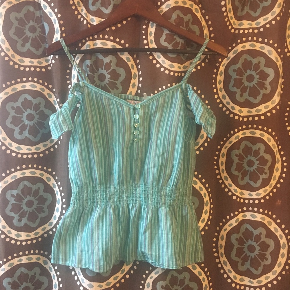90's Over the Shoulder Guess Top
