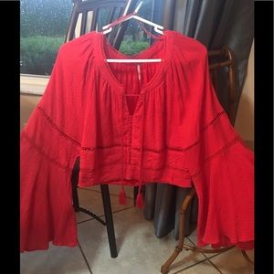 Free People Red Two Piece Set