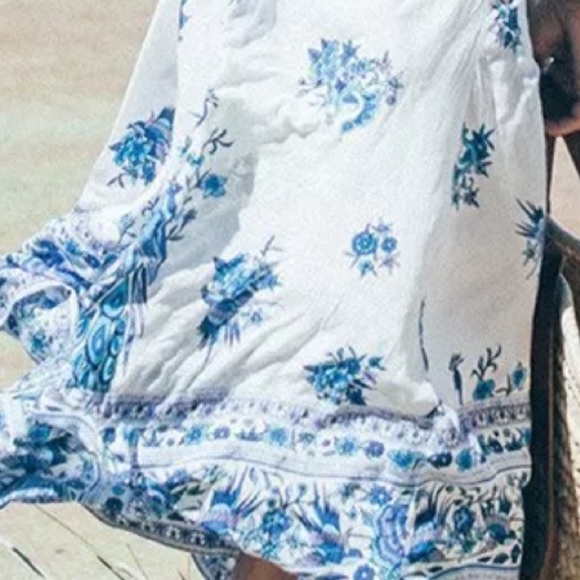 Sz L- M Boho Backless Summer Dress - Picture 4 of 7