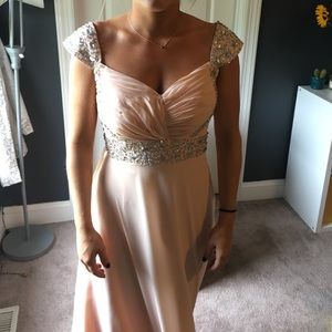 Peach sparkly dress