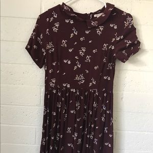 Maroon floral dress