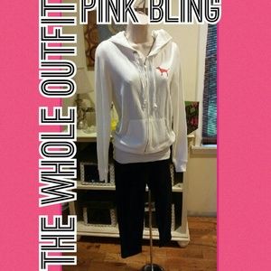 VS Pink Sunset Shimmer Jacket & Capri