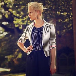Anthropologie Striped Spinnaker Blazer (Size: M)