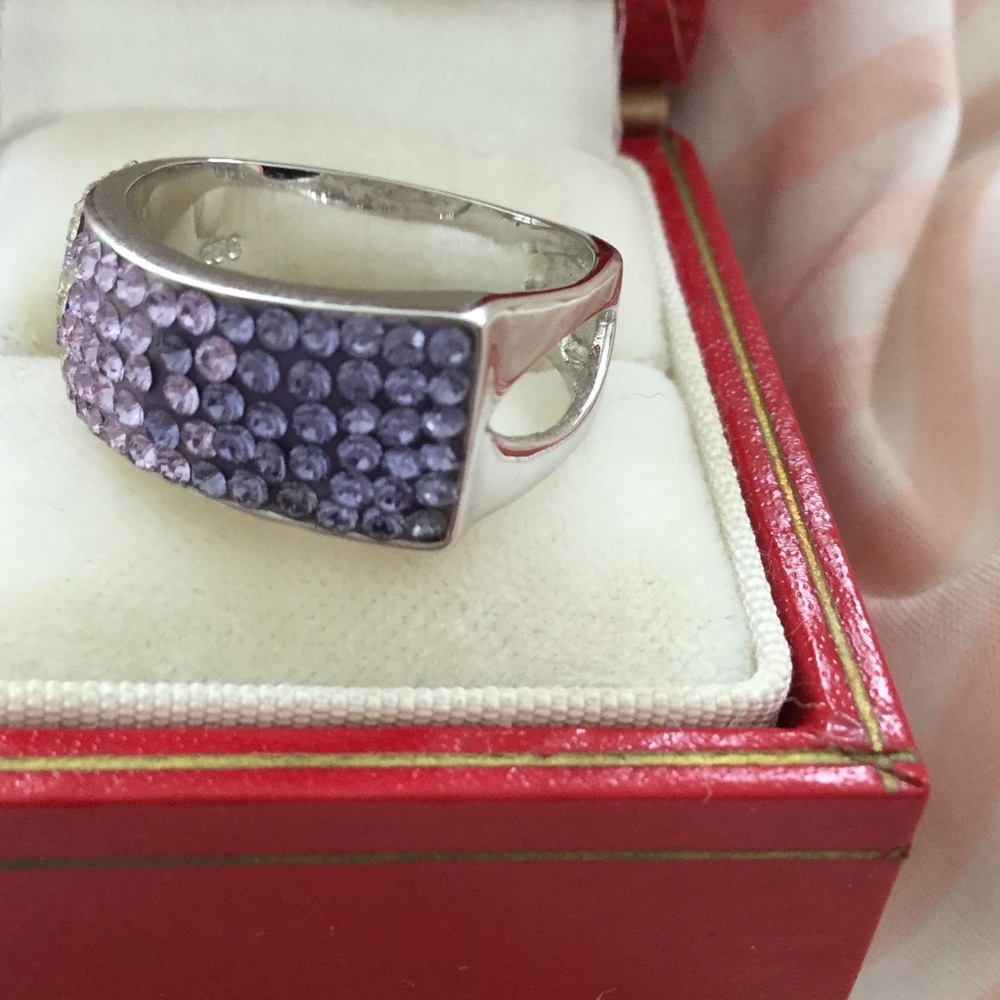 Swarovski purple crystals, 7-3/4