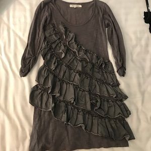 Steve Madden grey ruffle dress
