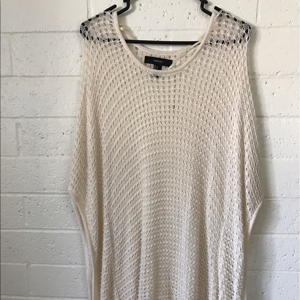 Knitted cream colored dress