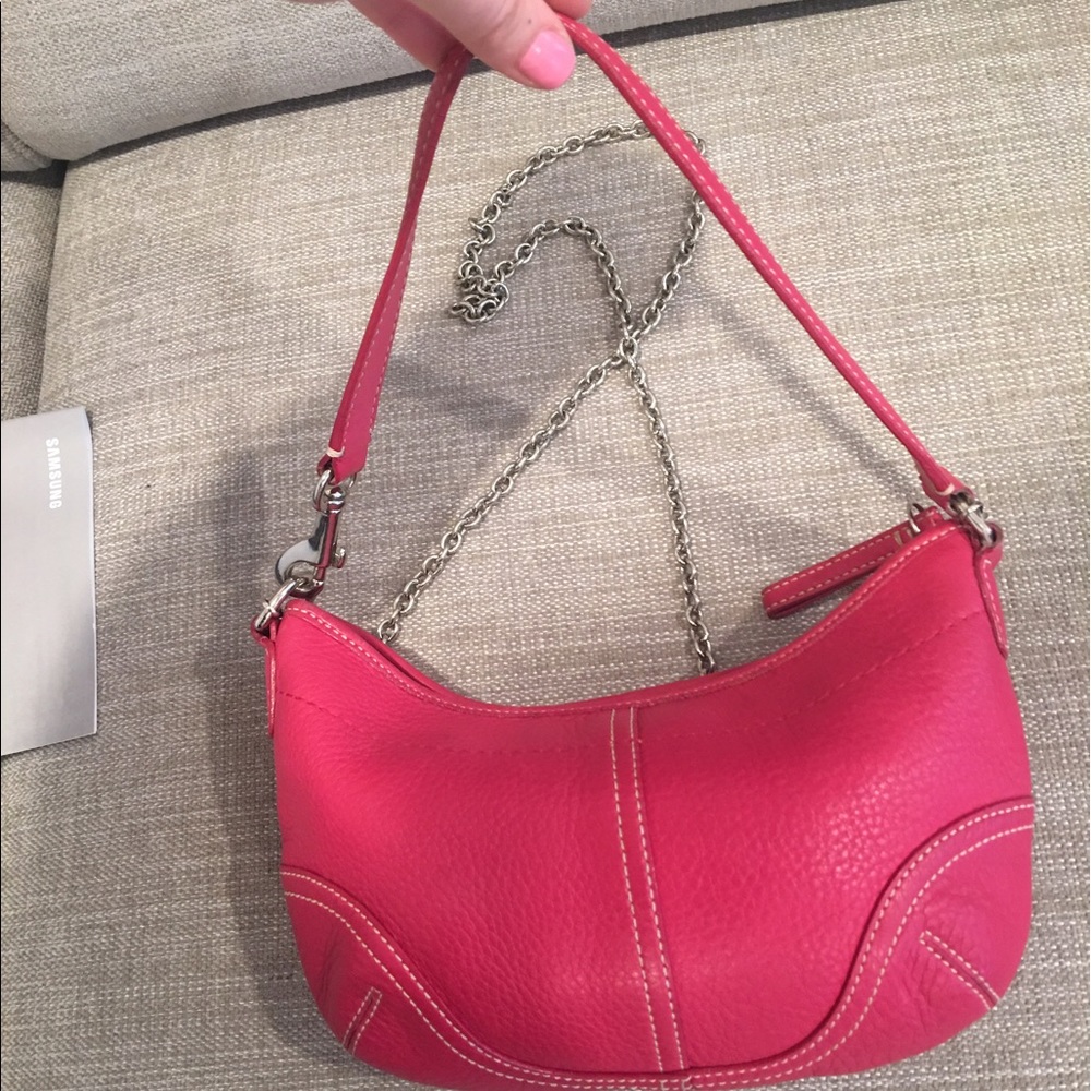 Coach leather clutch/ handbag