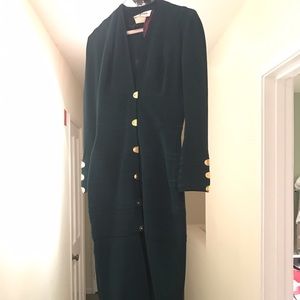 Tadashi emerald green suit dress