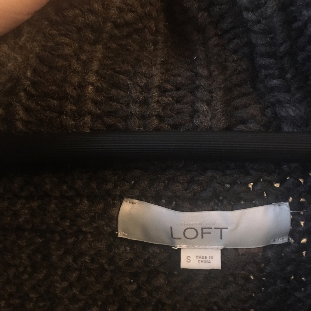 Brown Loft Button Up Sweater Jacket - image 3