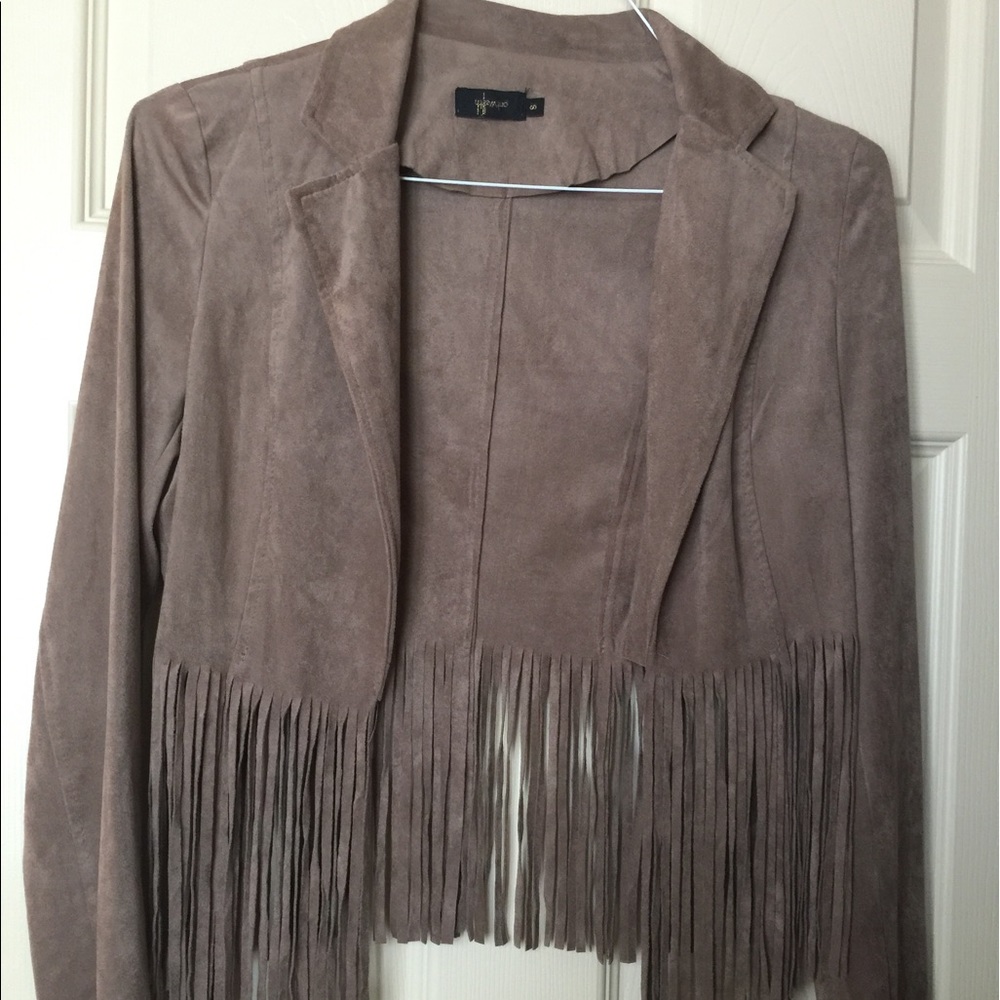 Suede fringe jacket