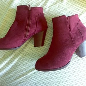 Maroon High heel booties