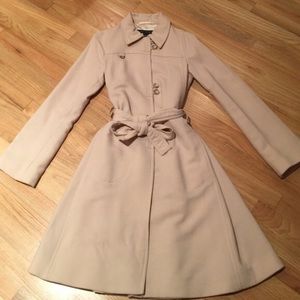 French connection wool lined Trench Coat