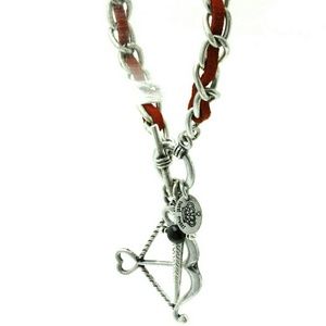 Bow and Arrow Suede Charm Bracelet