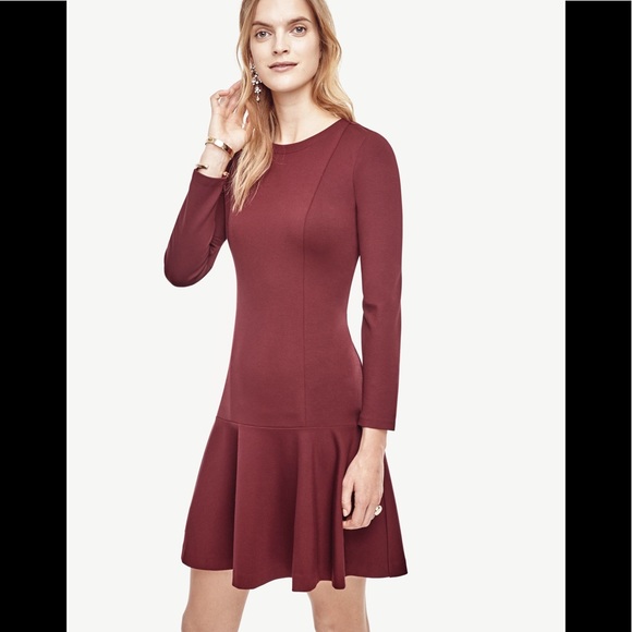 Ann Taylor ponte flounce dress - Picture 3 of 7