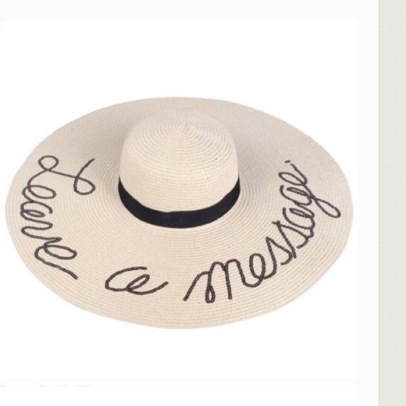 ✨HP✨ 5⭐️! Sequin Leave A Message Floppy Beach Hat main image 4