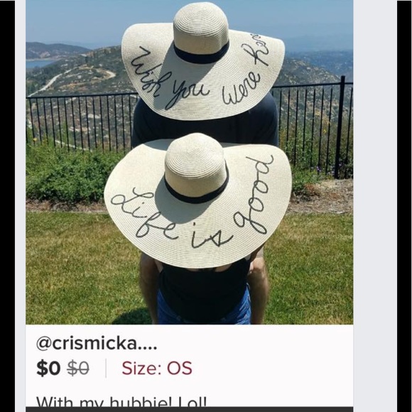 ✨HP✨ 5⭐️! Sequin Leave A Message Floppy Beach Hat main image 6