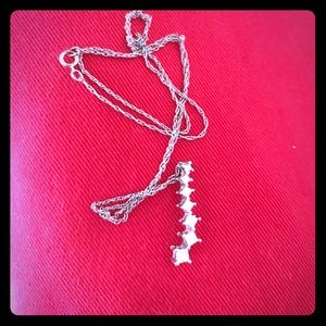 1 Carat diamond journey necklace
