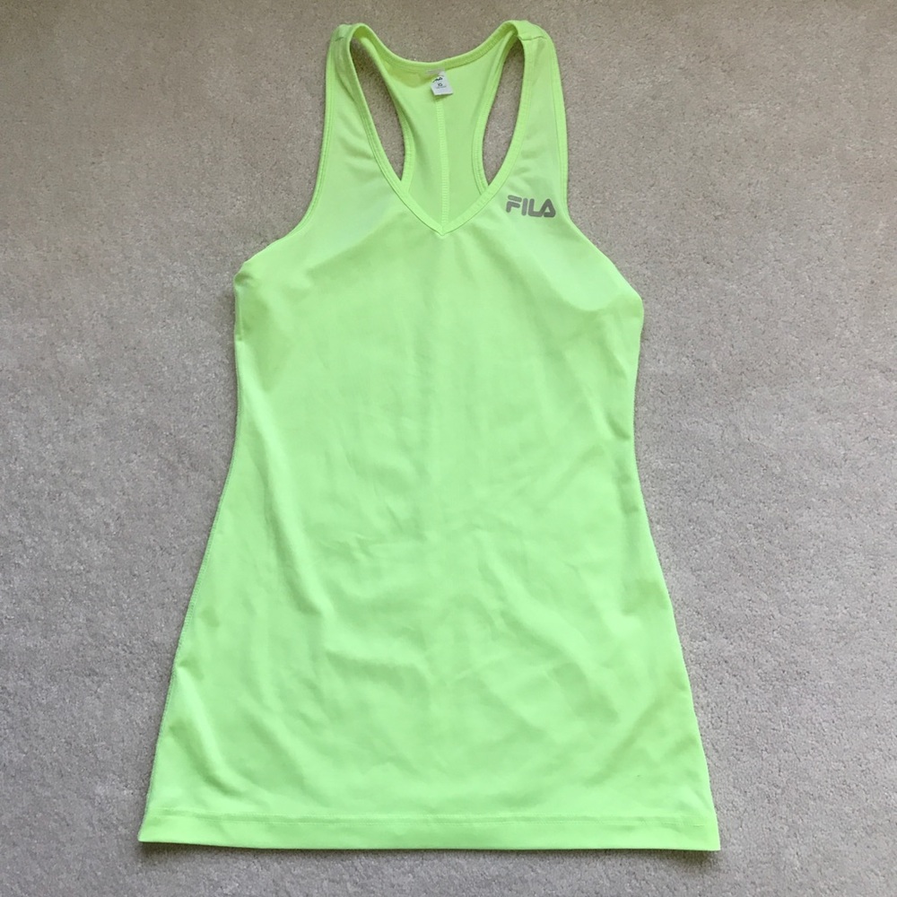 Green FILA loose fitting workout tank