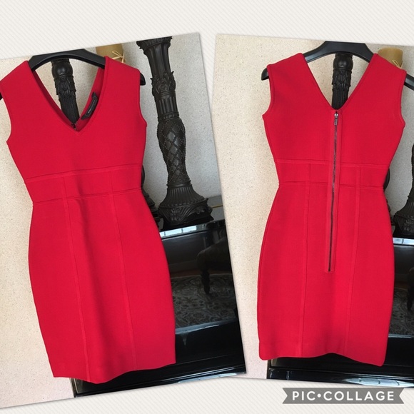BCBGMaxAzria Dresses & Skirts - BCBG Maxazria Red Bandage Dress