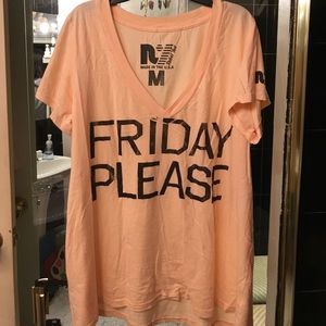 Fun v-neck peach colored tshirt