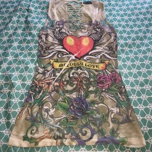 Rocker detail tank top