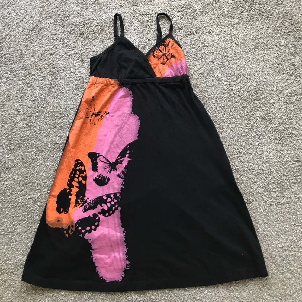 Comfortable Black butterflies Dress size -S