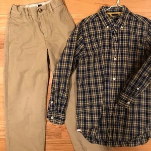Boys Gap Dress Khakis and Shirt 🚌