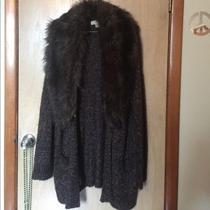 Michael Kors gorgeous knit/faux fur duster!!