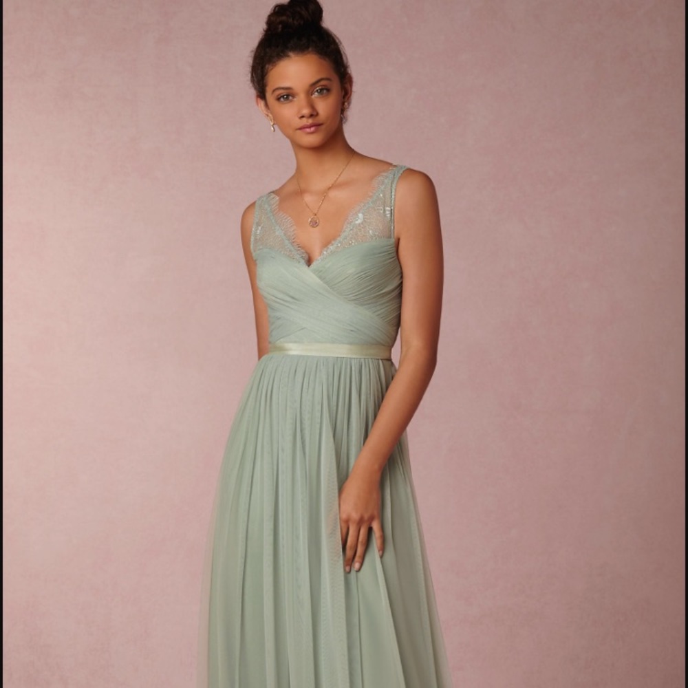 BHLDN Fleur dress, size 8, color- seaglass
