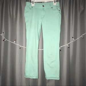 Mint green jeggings