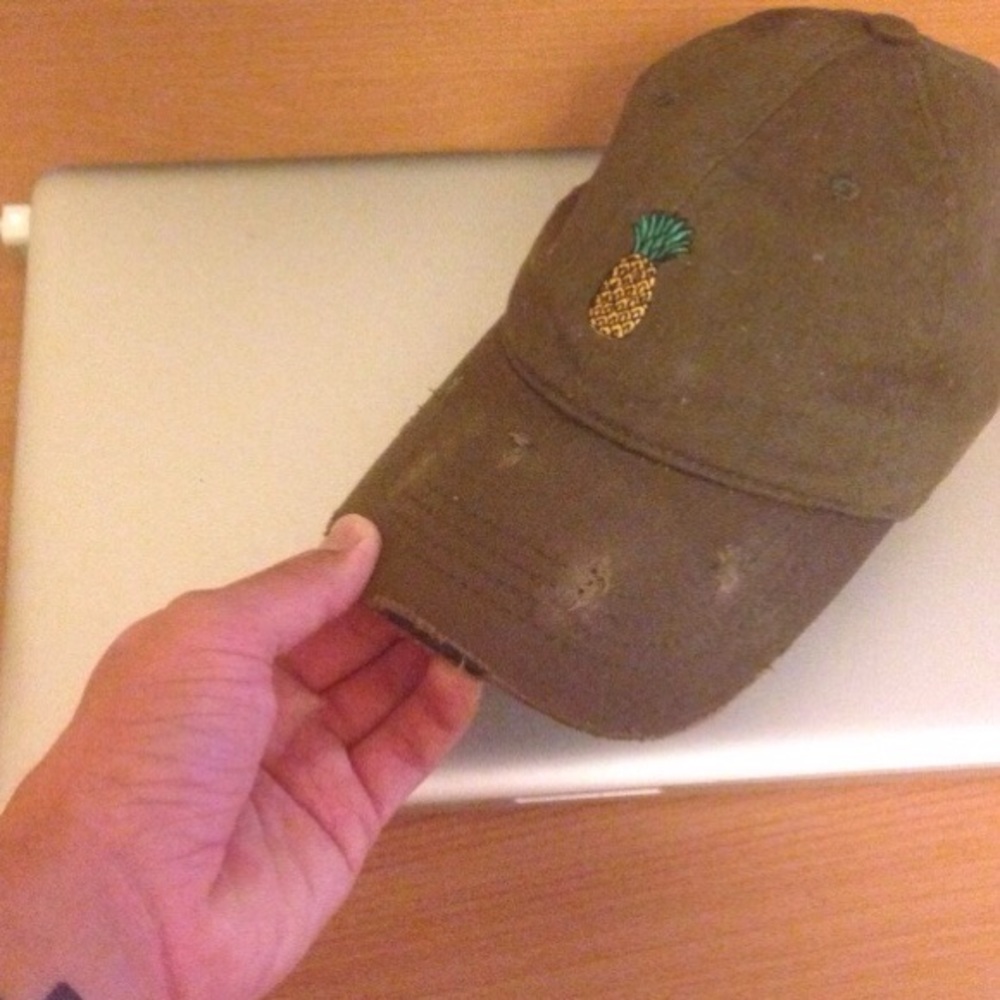 Olive Distressed Dad Cap