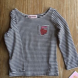 Juicy couture striped long sleeve top size 6/12 M