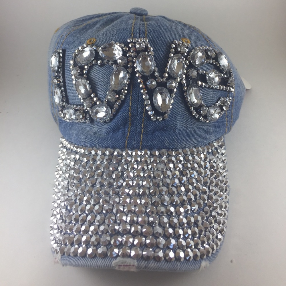 "Love"  denim baseball cap