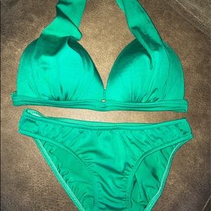 Venus 2 pc. Halter Top Bikini. Emerald Green.