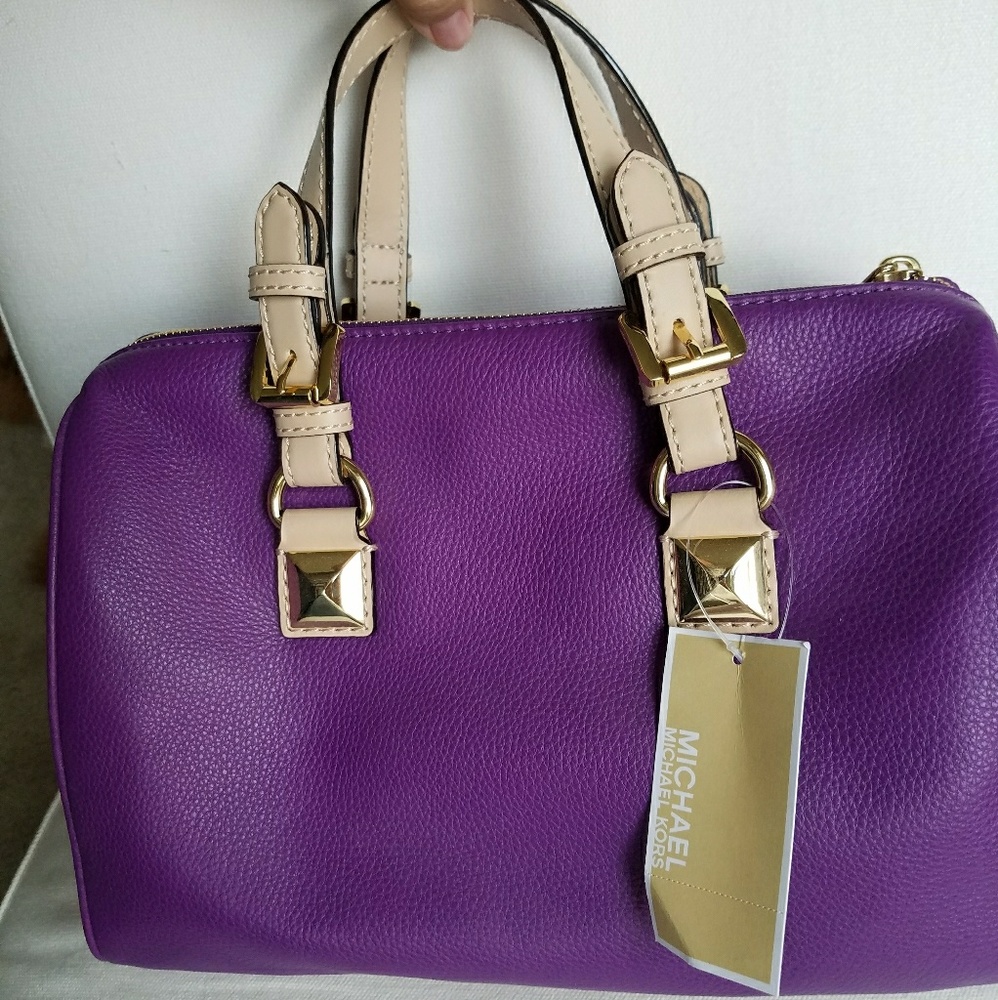 Michael KORS Purple Handbag w Shoulder Strap NWT