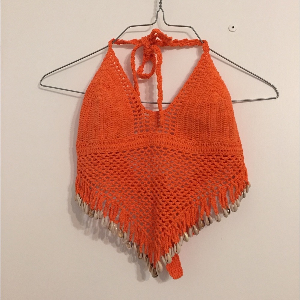 Orange Crochet Top