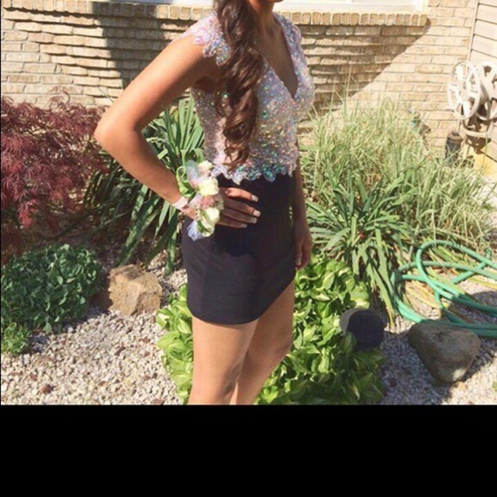 Two piece prom dress