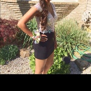 Two piece prom dress