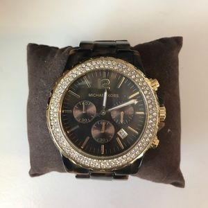 Authentic Michael Kors tortoise shell watch