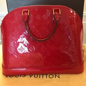 Louis Vuitton Accessories - AUTHENTIC RED LOUIS VUITTON ALMA MM 14.2x11x6.7 Louis Vuitton Accessories - AUTHENTIC RED LOUIS VUITTON ALMA MM 14.2x11x6.7