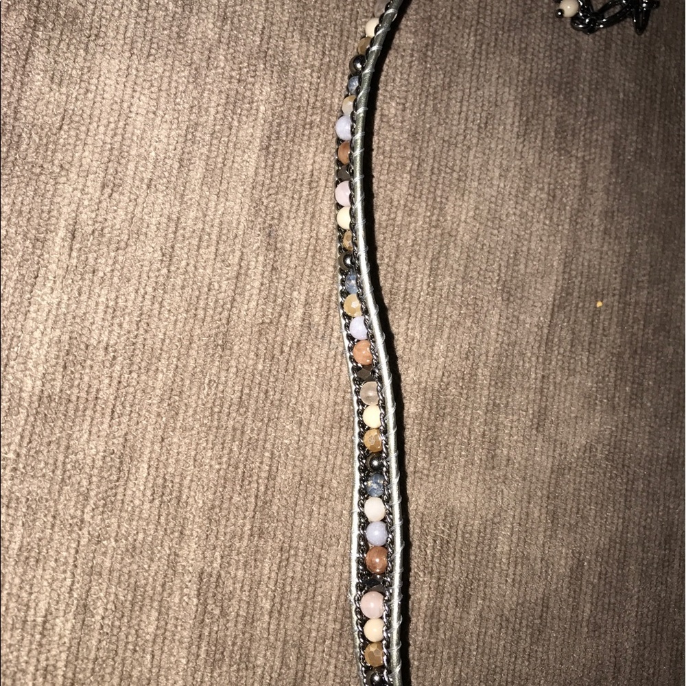 Earth toned diamonds adjustable choker