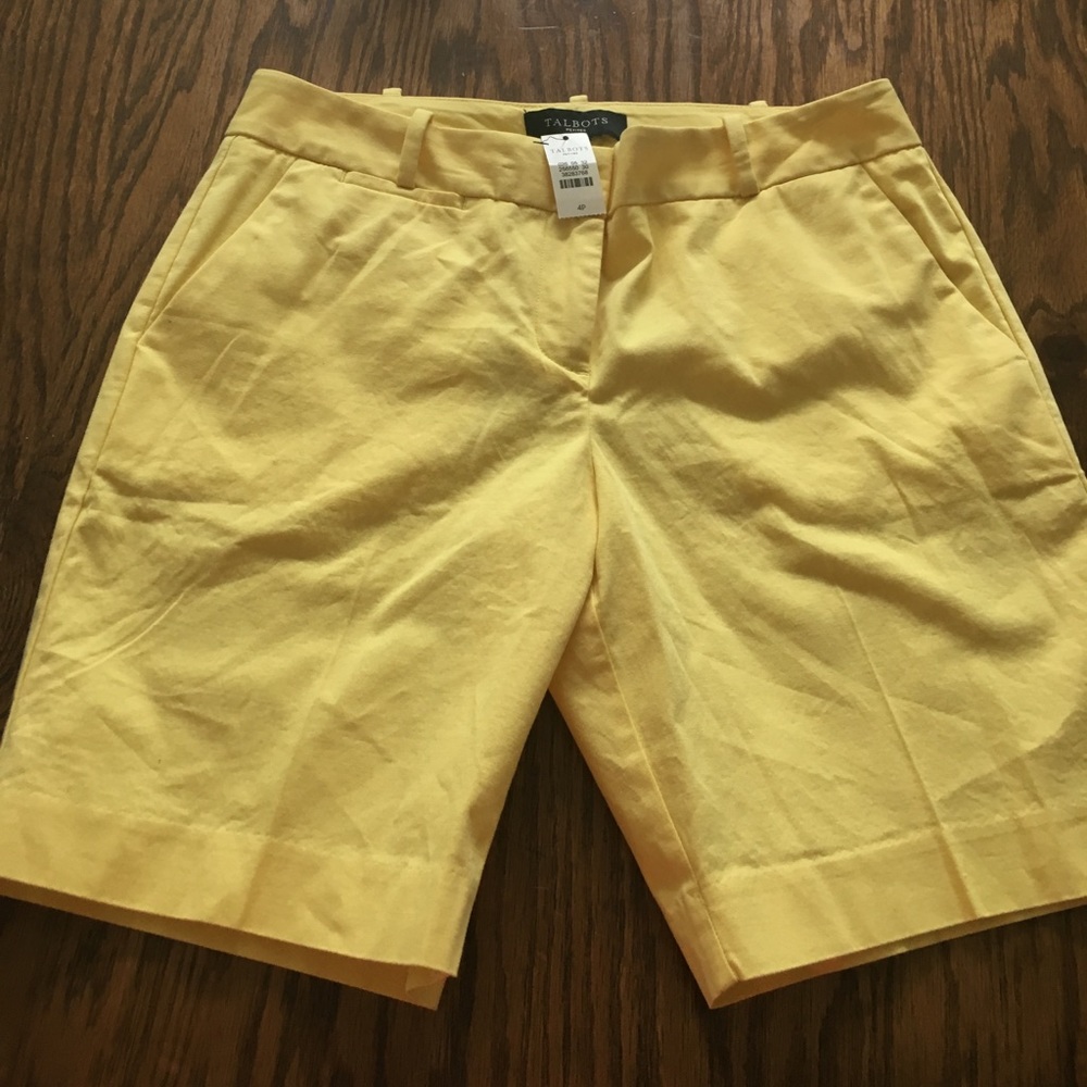 Talbots Petite size 4 yellow shorts