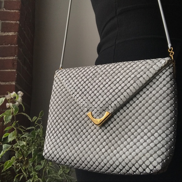vintage Handbags - Bundle only🐇Vintage 80's White Metal Mesh