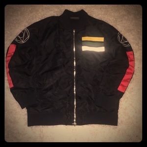 Men's black scale Bomber