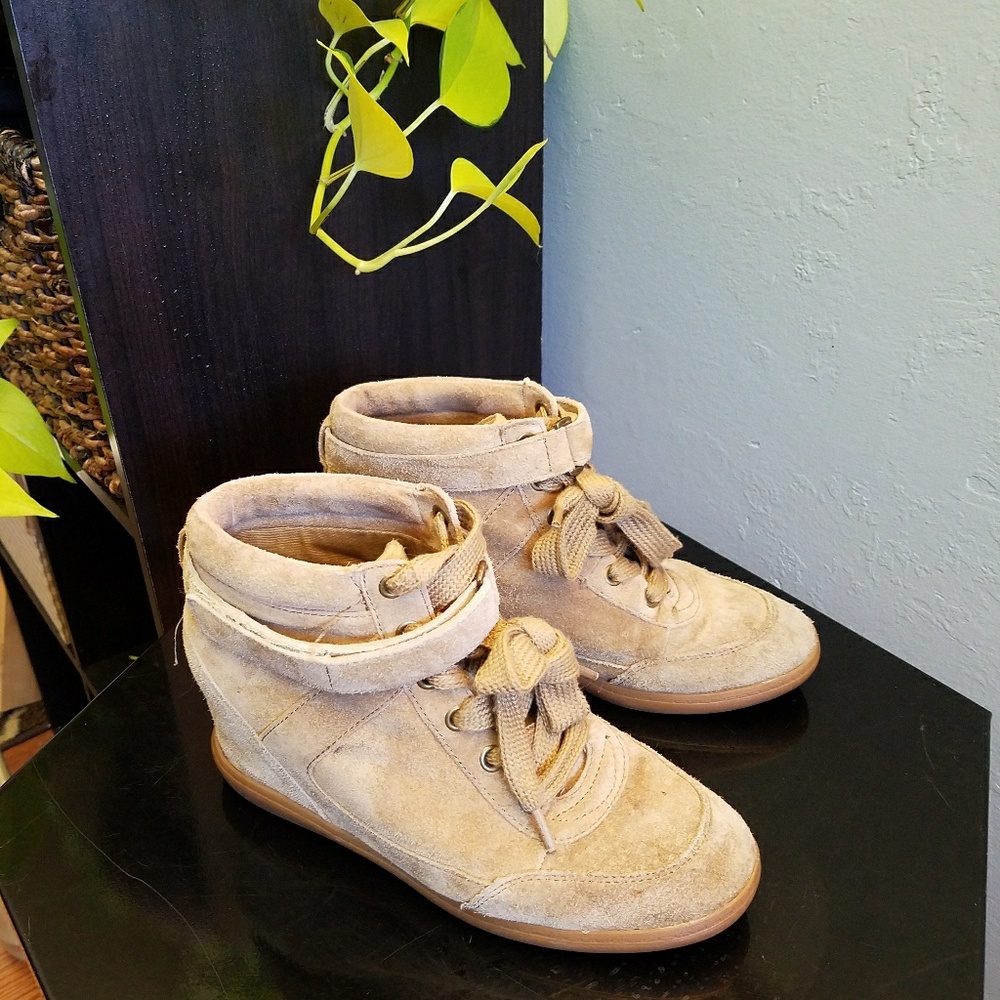 Suede Aldo hidden wedge sneakers