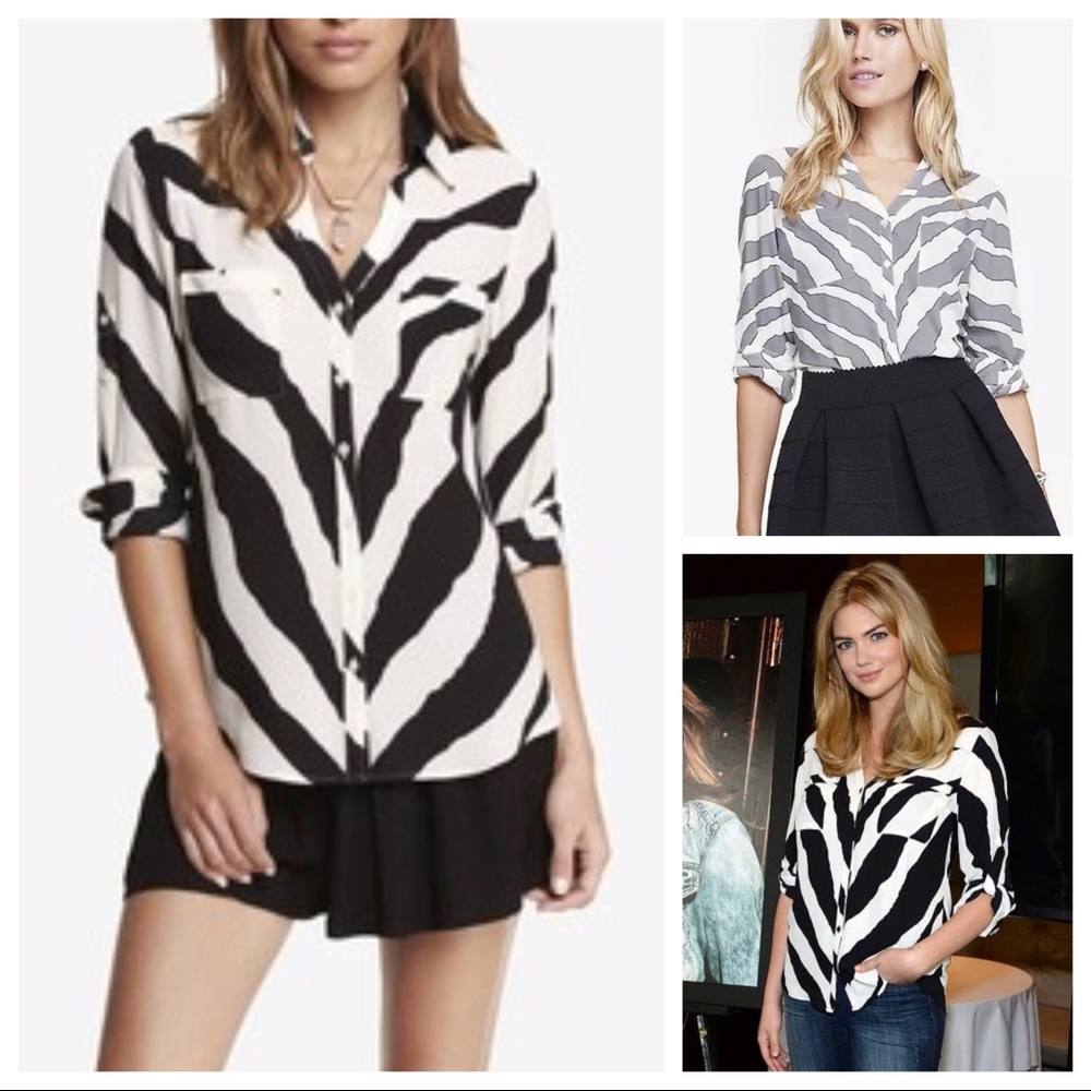 NWOT Black and White Express Portofino Shirt