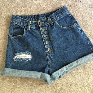 High waisted "mom" shorts