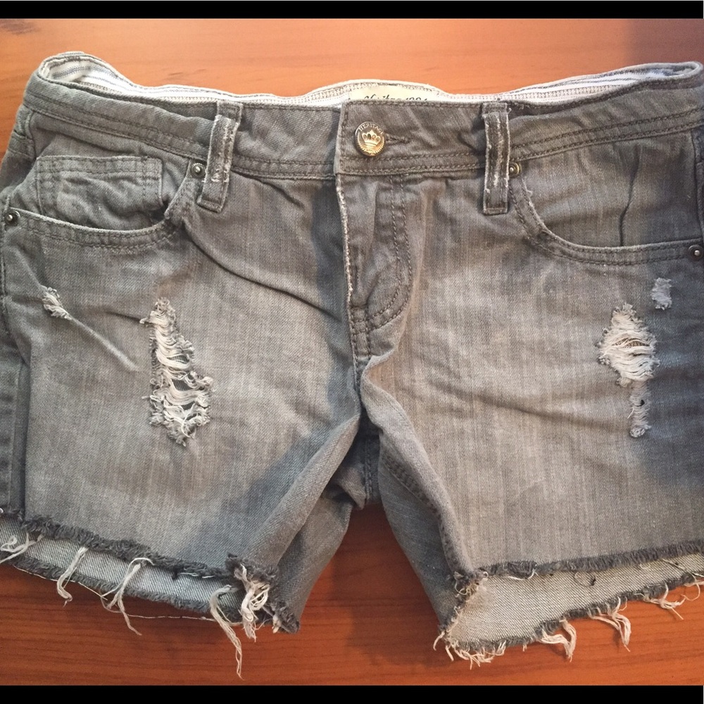 Light denim cut off shorts