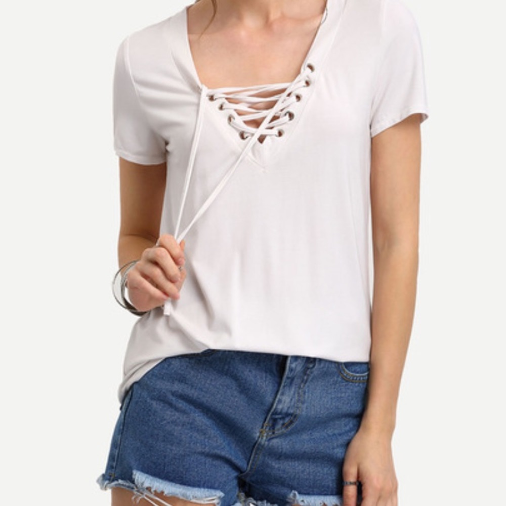 Lace up T shirt