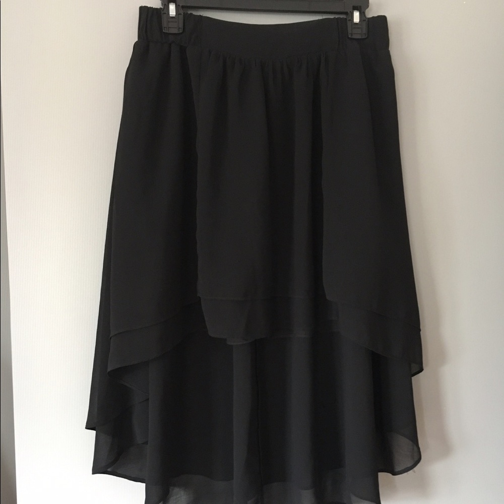 Staring at Stars High Low Black Skirt